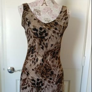 Vintage Cache Medium leopard print evening dress